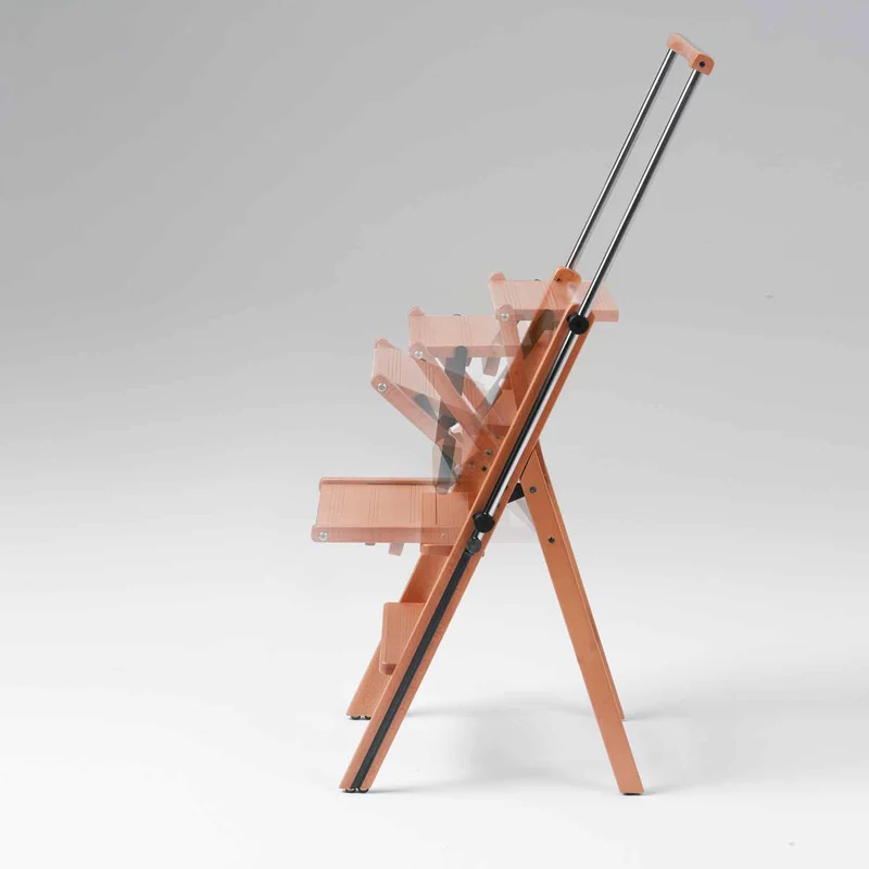 ARIT - Chaise Escabeau ELETTA, Tabouret Marche Pied, escabeau transformable et pliable avec système de sécurité - couleur cerise