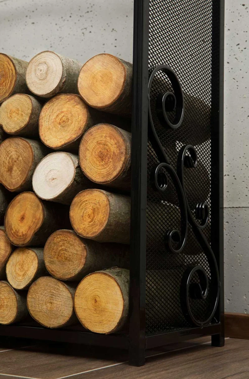 Cook King - Range Buche Interieur, Porte Buche, Rangement Bois - «CHERRY»
