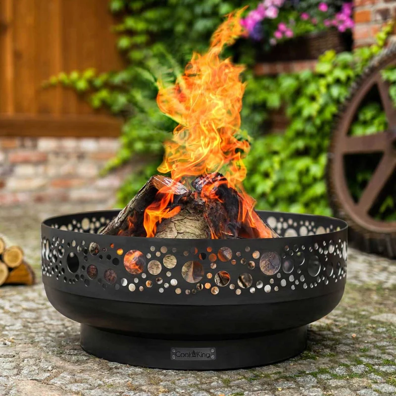 Cook King BOSTON - Brasero barbecue, brasero extérieur et brasero de jardin, Ø 80 cm