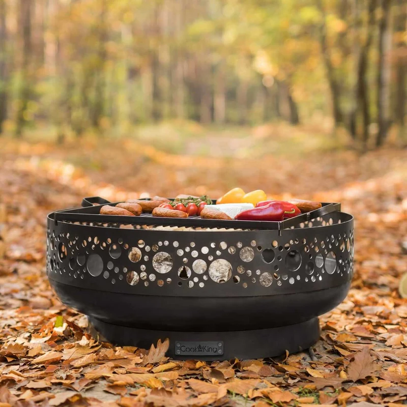 Cook King BOSTON - Brasero barbecue, brasero extérieur et brasero de jardin, Ø 80 cm