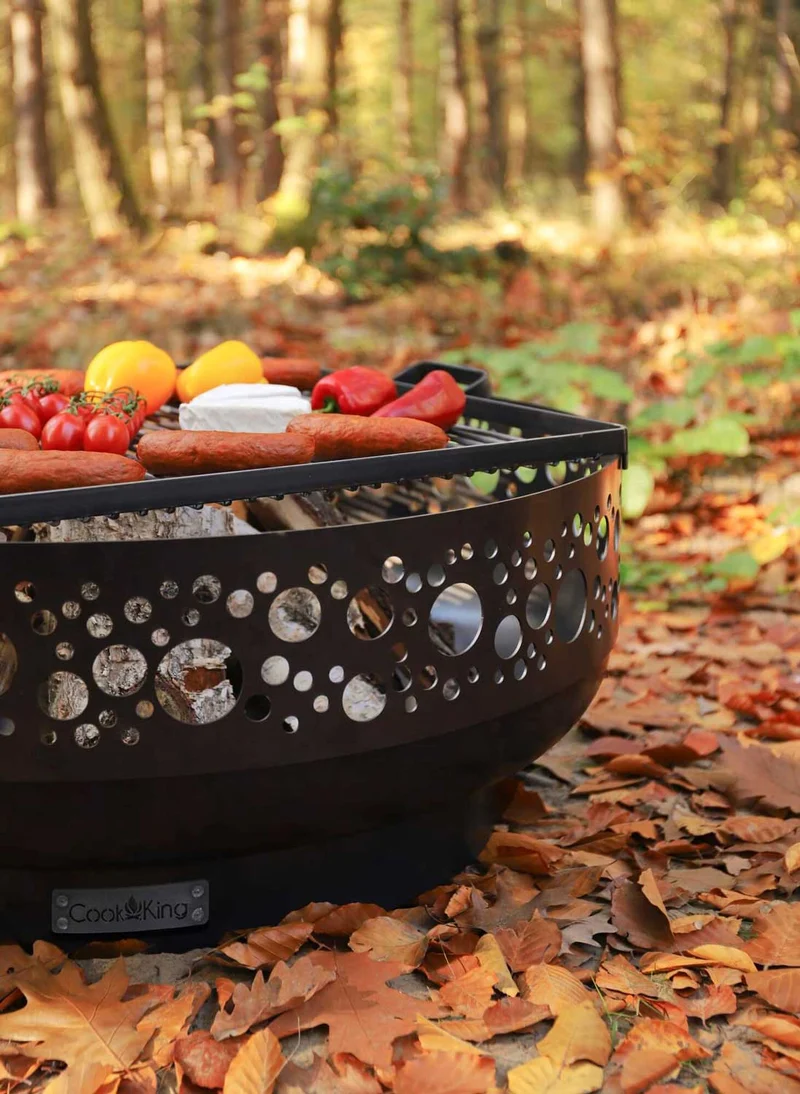 Cook King BOSTON - Brasero barbecue, brasero extérieur et brasero de jardin, Ø 80 cm