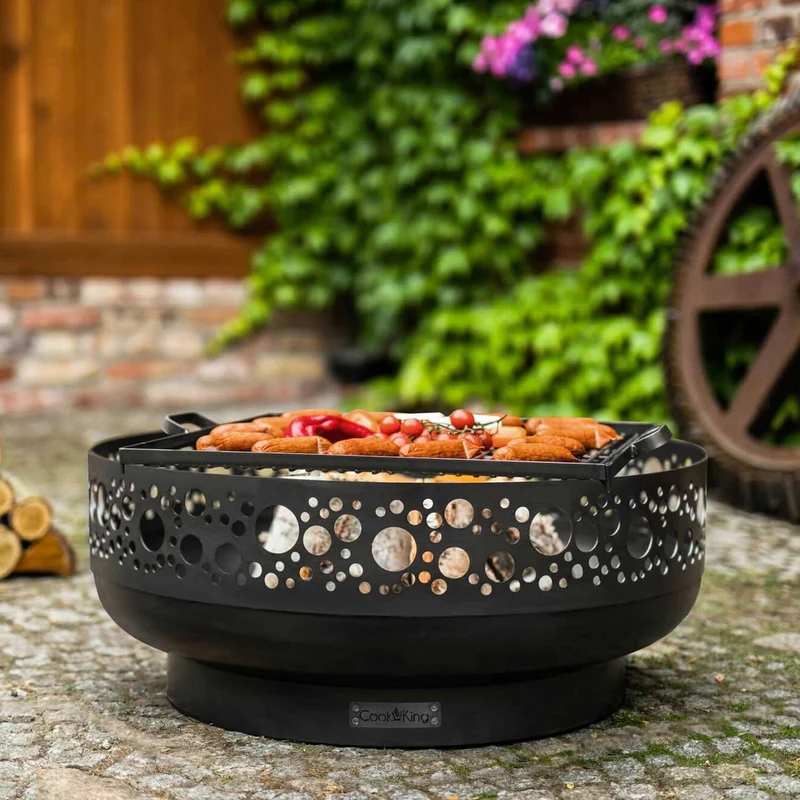 Cook King BOSTON - Brasero barbecue, brasero extérieur et brasero de jardin, Ø 80 cm