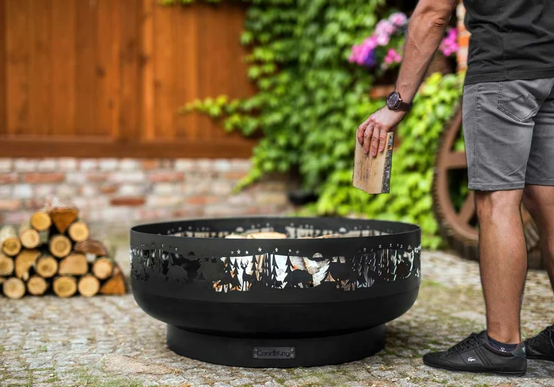 Cook King - Brasero Barbecue, Brasero Exterieur, Brasero Terrasse, Brasero de Jardin «FOREST» 80 cm