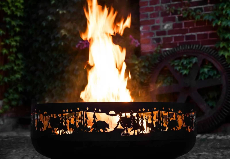 Cook King - Brasero Barbecue, Brasero Exterieur, Brasero Terrasse, Brasero de Jardin «FOREST» 80 cm