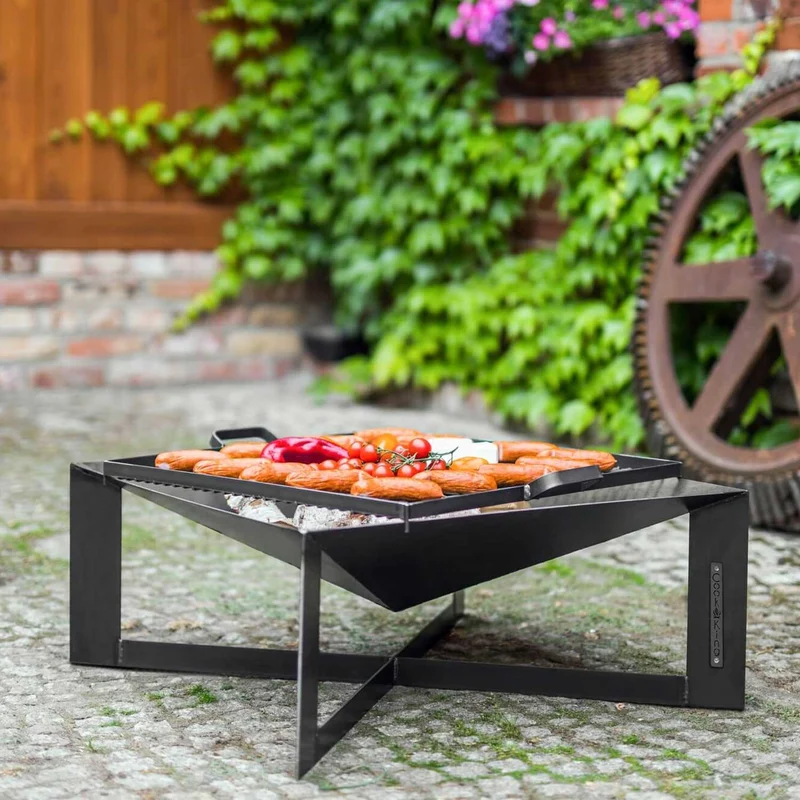 Cook King - Brasero Barbecue, Brasero Exterieur, Brasero Terrasse, Brasero de Jardin «CUBA» 70 x 70 cm