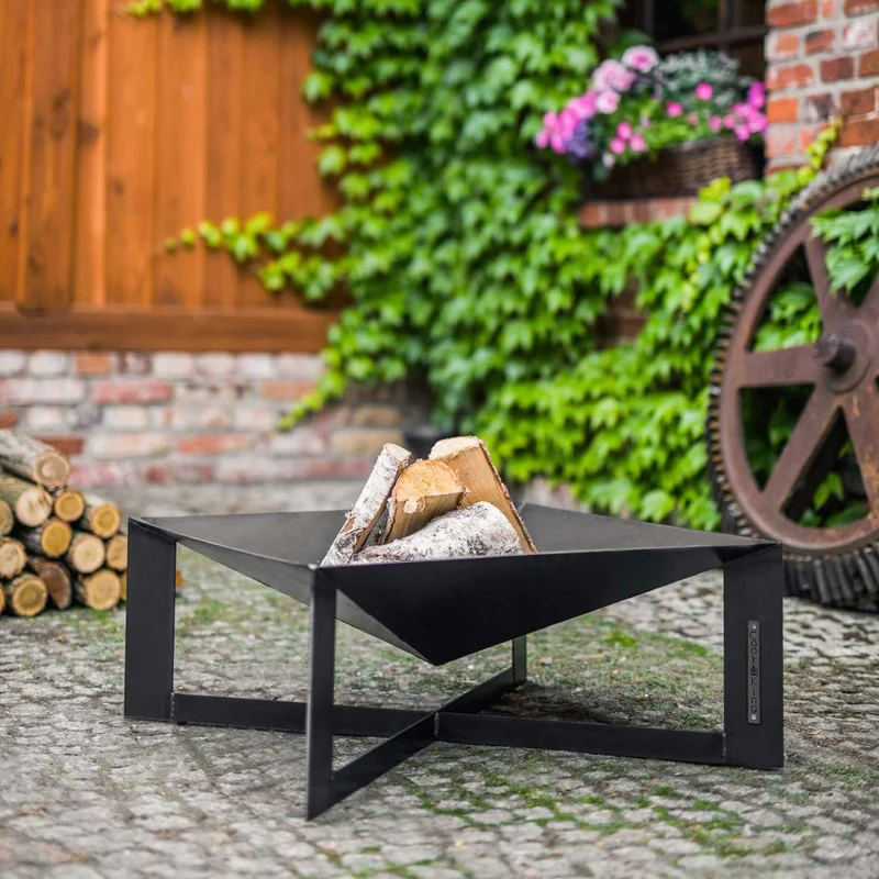Cook King - Brasero Barbecue, Brasero Exterieur, Brasero Terrasse, Brasero de Jardin «CUBA» 70 x 70 cm