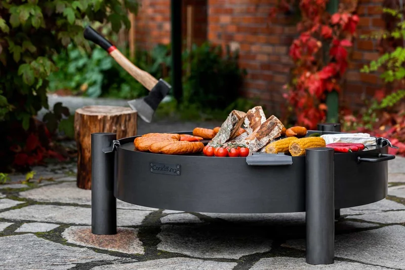 Cook King - Brasero Barbecue, Brasero Exterieur, Brasero Terrasse, Brasero de Jardin «HAITI» - Dia. 60 cm, 70 cm, 80 cm