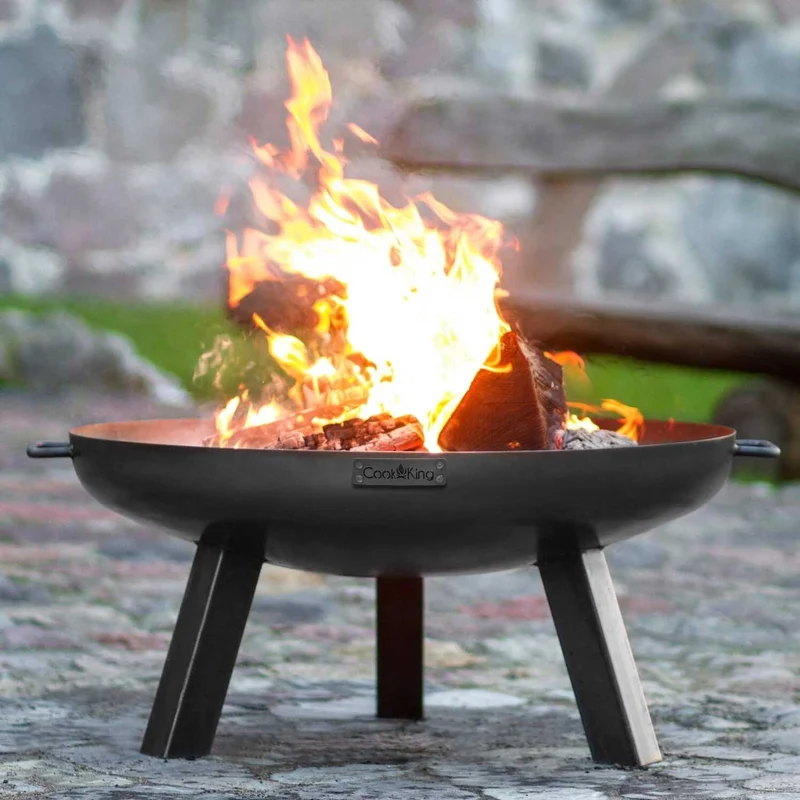 Cook King POLO – Brasero extérieur de jardin en acier, Ø 60, 70, 80 ou 100 cm, fabriqué en Europe