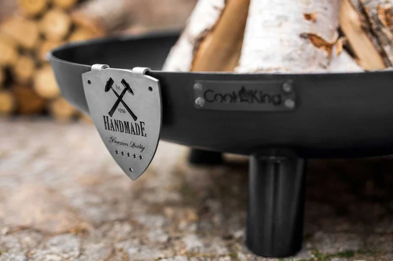 Cook King Bali – Braséro extérieur et barbecue en acier, Ø 60, 70, 80 ou 100 cm, fabriqué en Europe