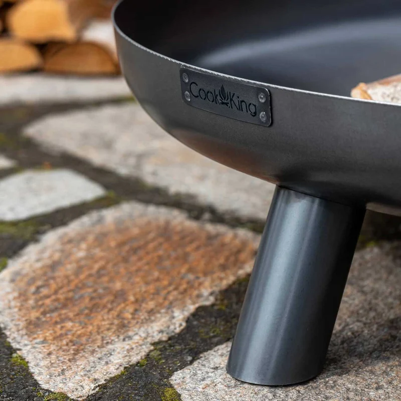 Cook King Bali – Braséro extérieur et barbecue en acier, Ø 60, 70, 80 ou 100 cm, fabriqué en Europe