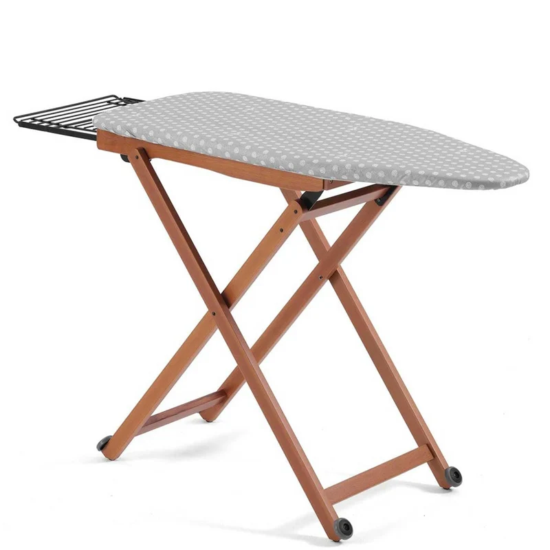 ARIT STIROLIGHT - Table à repasser, hauteur réglable : 84-88-91-93 cm, roulettes à la base, repose-fer coulissant, Couleur Cerise