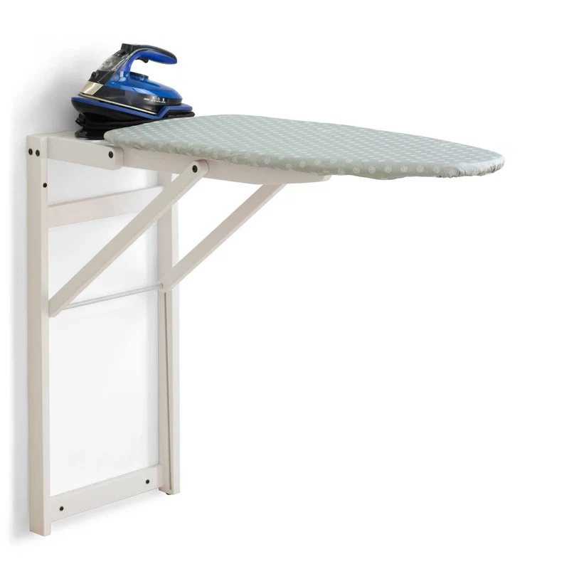ARIT Stirojolly – Planche à repasser murale en bois, surface 86 × 38 cm, fixations incluses, fabriquée en Italie — profondeur repliée 32 cm