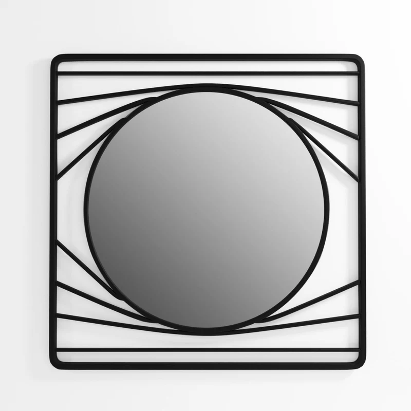 Miroir en métal noir
