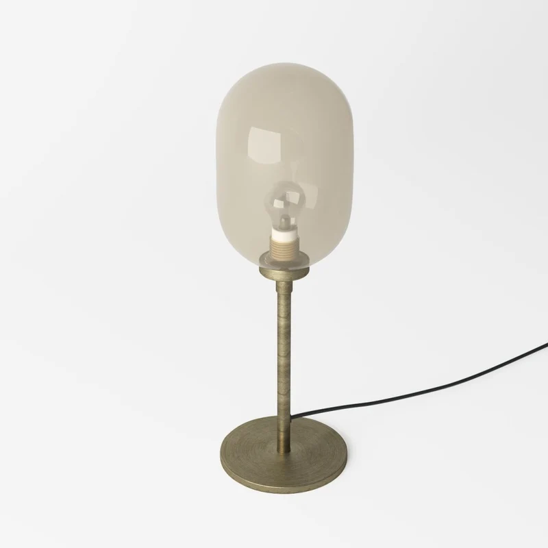 Lampe à poser en métal doré