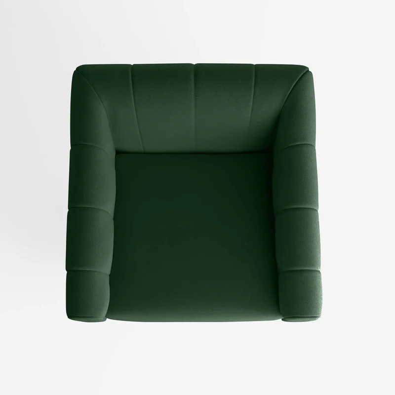 Fauteuil en velours vert sapin