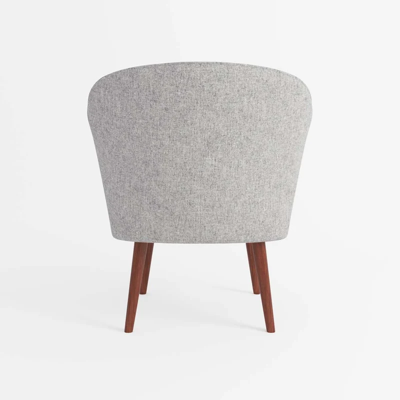 Petit fauteuil de salon en tissu gris