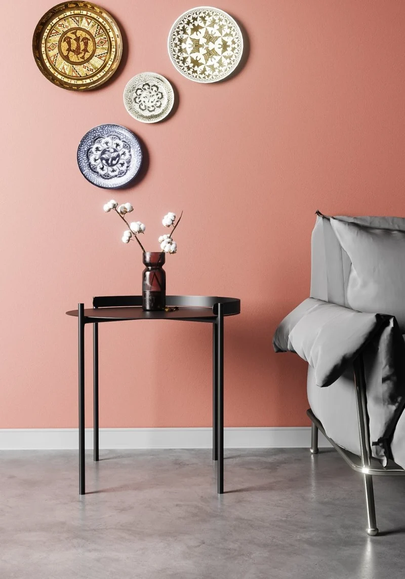Table d'appoint en métal noir
