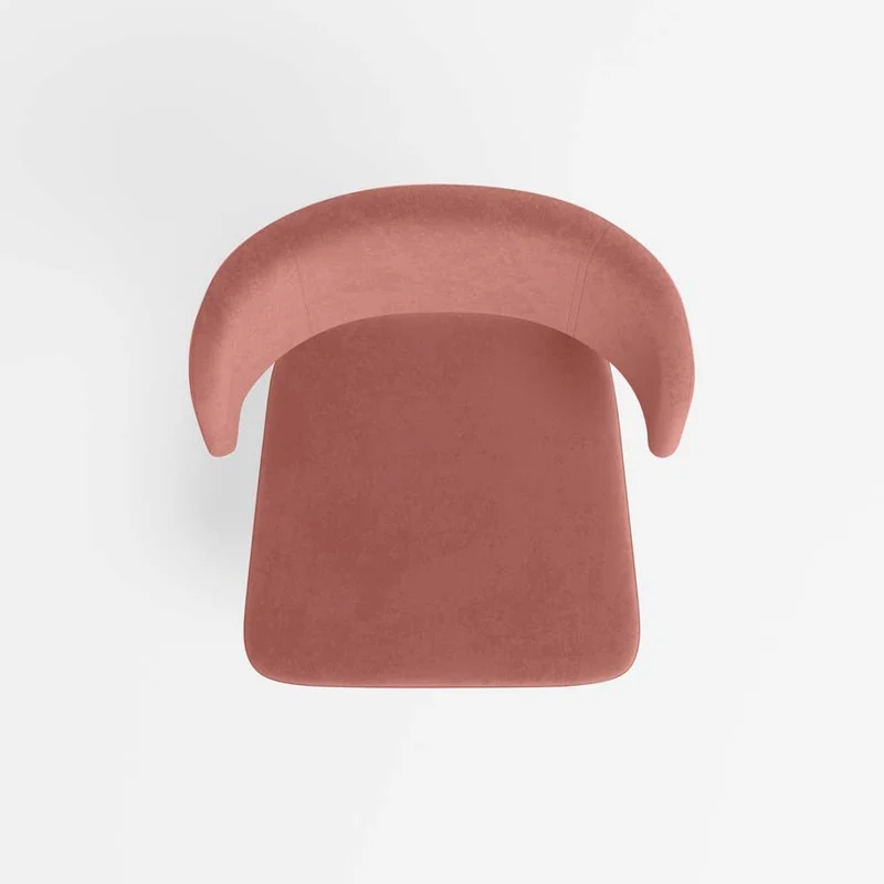 Lot de 2 chaises en velours rose vintage