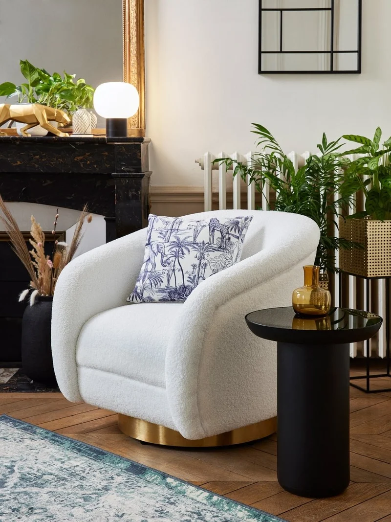 Table d'appoint design en métal noir