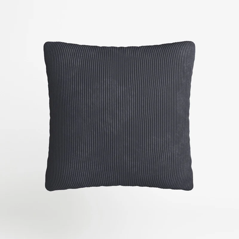 Coussin en velours bleu foncé déhoussable 40x40cm