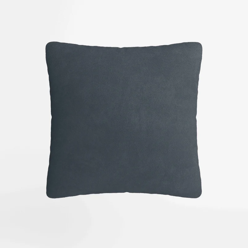 Coussin en velours bleu foncé déhoussable 40x40cm