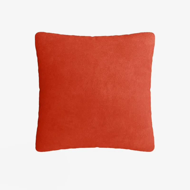 Coussin en velours ocre déhoussable 40x40cm