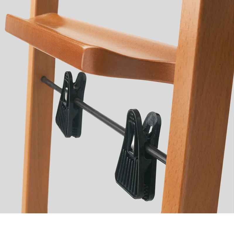 ARIT MIXER - Chevalet Vetement, Valet de Chambre Bois, Composé de 2 Cintres, Porte-Pantalon, Tablette de Rangement et Porte-Jupes, Couleur Cerise