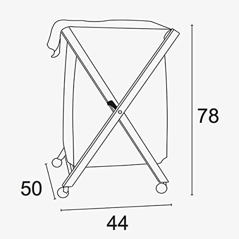 ARIT BANNY - Panier à Linge sur Roulette, Panier à Linge Pliable, Panier Linge Bois, avec Sac Extractible et Roues Pivotantes, Couleur cerise