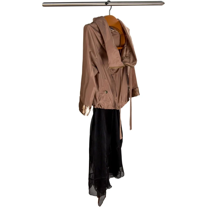 ARIT - Cintres en bois MILADY Cintres, cintres pour vêtements, gain de place, avec 2 supports et pinces pour jupes - Couleur cerise