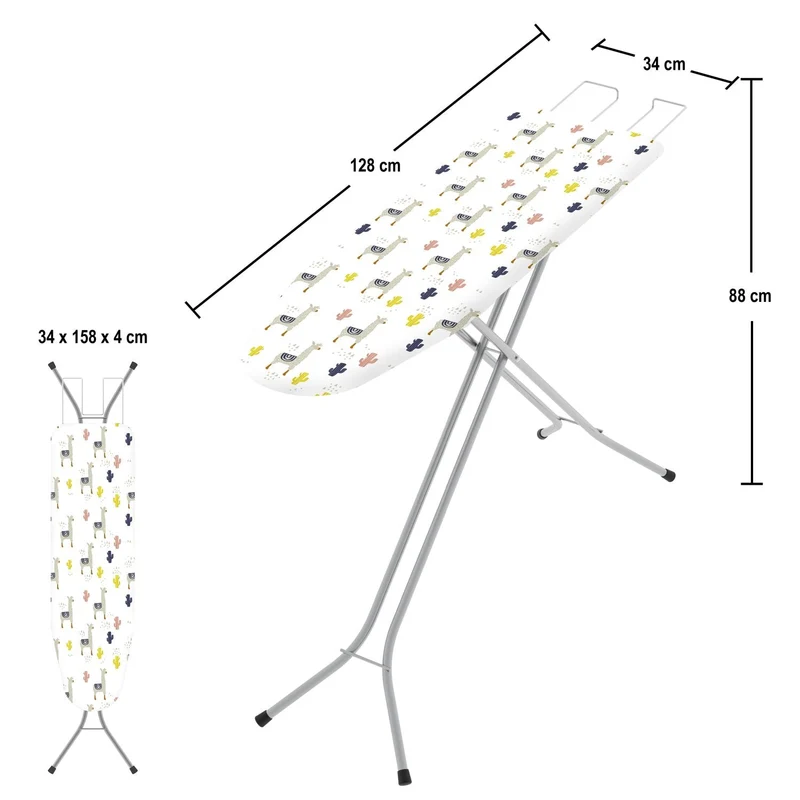 Colombo EASY - Table à repasser, Planche à Repasser, Table a Repasser Pliable, 110x32 cm, hauteur réglable en 4 positions jusqu'à 88 cm