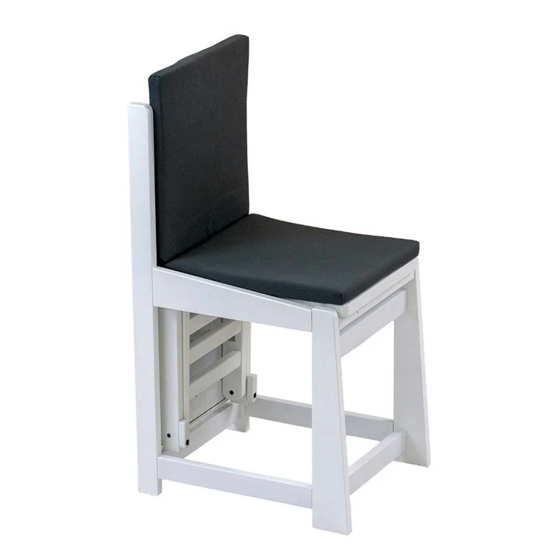 ARIT SINFONIA - Table à Repasser Chaise, 2-en-1, Planche à repasser, Surface active 81x35 cm, Support pour fer à repasser, Coussin, en Bois, Blanc