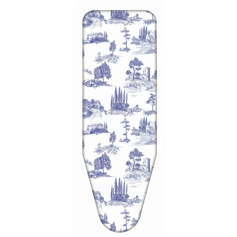 Colombo Tuscan Summer - Housse table à repasser, format XL 140 × 55 cm, 100 % Сoton et Molleton épais, avec clip de fixation, Fabriquée en Italie