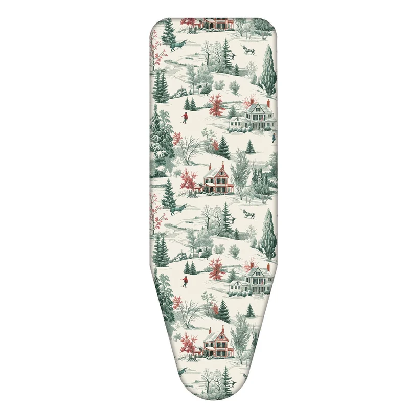 Colombo Winter Alps - Housse table à repasser, format XL 140 × 55 cm, 100 % Сoton et Molleton épais, avec clip de fixation, Fabriquée en Italie