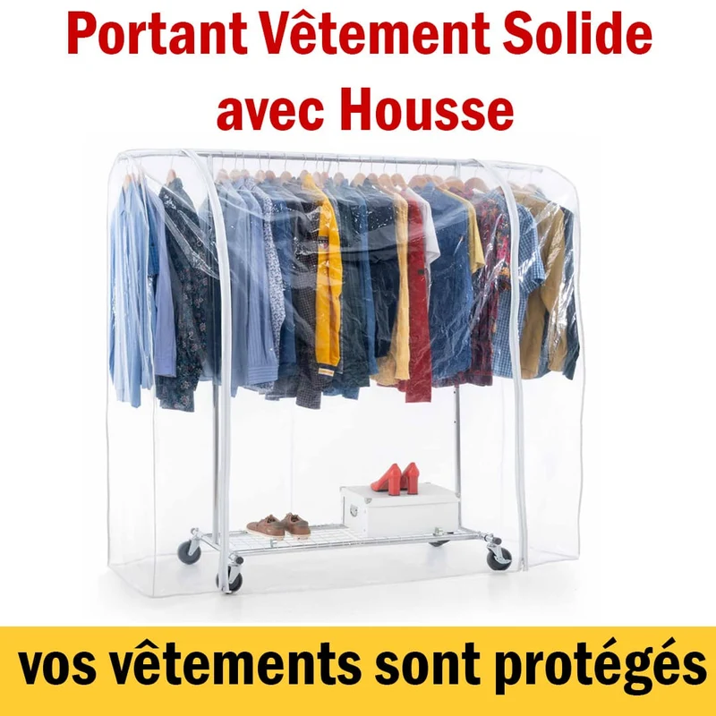 Portant à vêtements avec housse imperméable – Tatkraft Duncan & Big