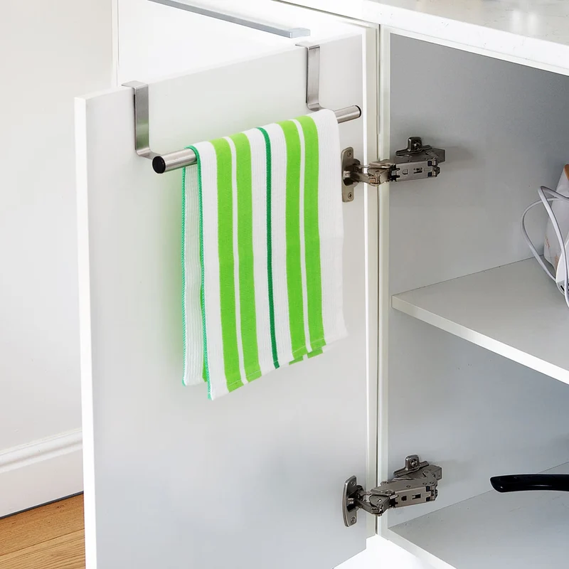 Tatkraft Spread – Porte-serviettes extensible en acier inoxydable à suspendre sur porte de placard, 25–40 cm