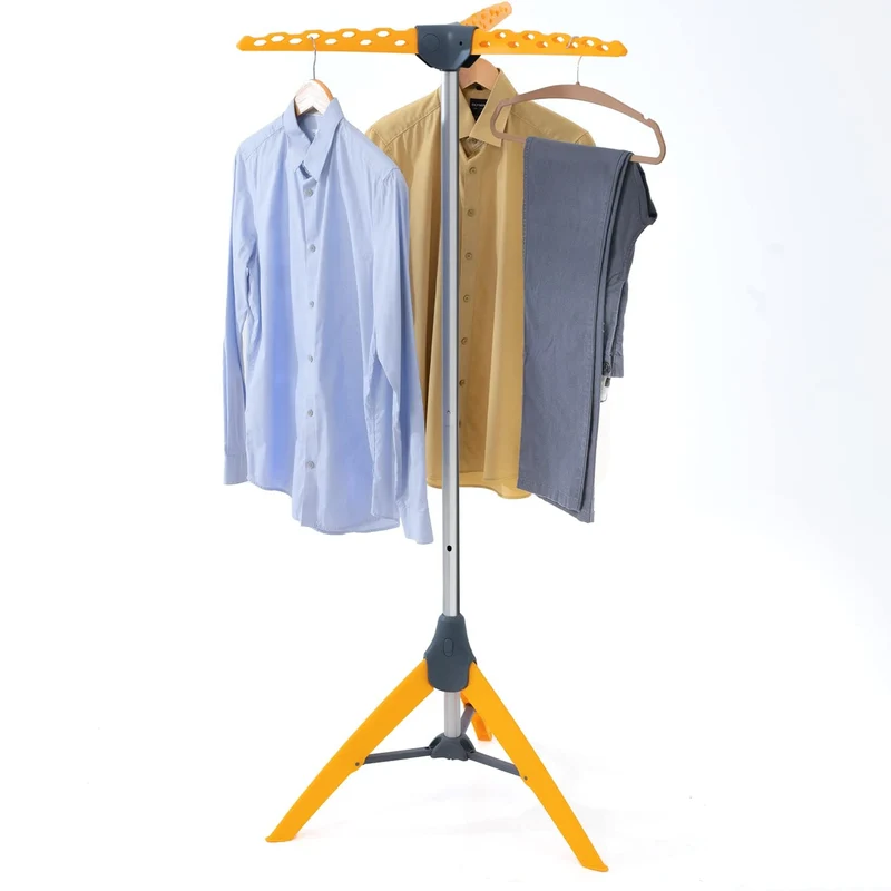Tatkraft Palm - Étendoir Cintre, Petit Séchoir à Linge Pliable, Étendoir à Linge Tour, Vertical Séchage et Repassage, Capacité: 30 Kg, 42 Cintres
