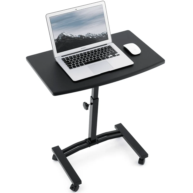 Tatkraft Dream - Table pour ordinateur de bureau, Hauteur réglable 52-84 cm, 4 roulettes