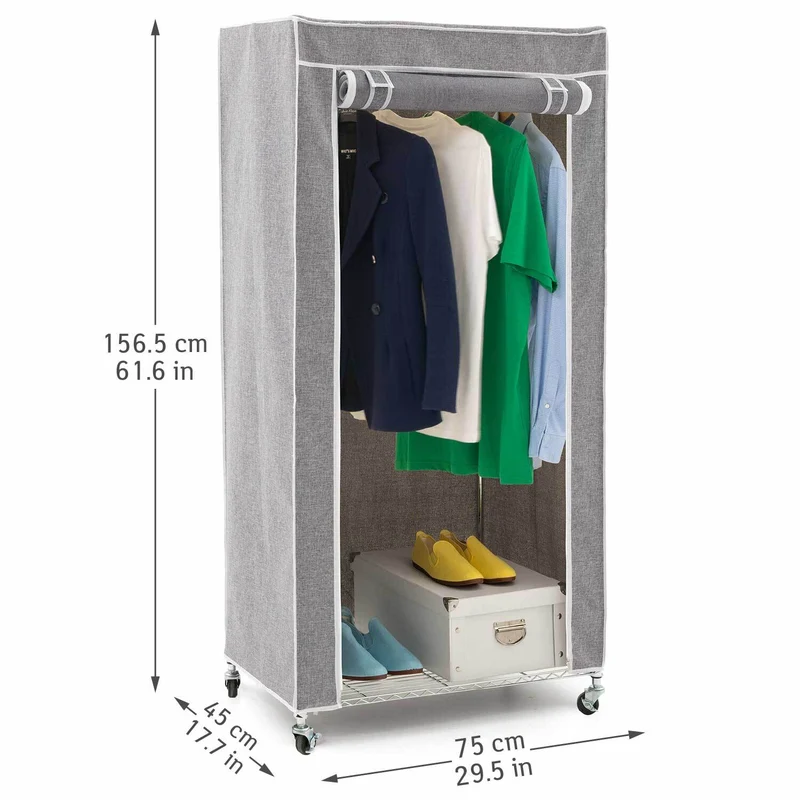 Armoire mobile avec housse grise – art moon Buffalo