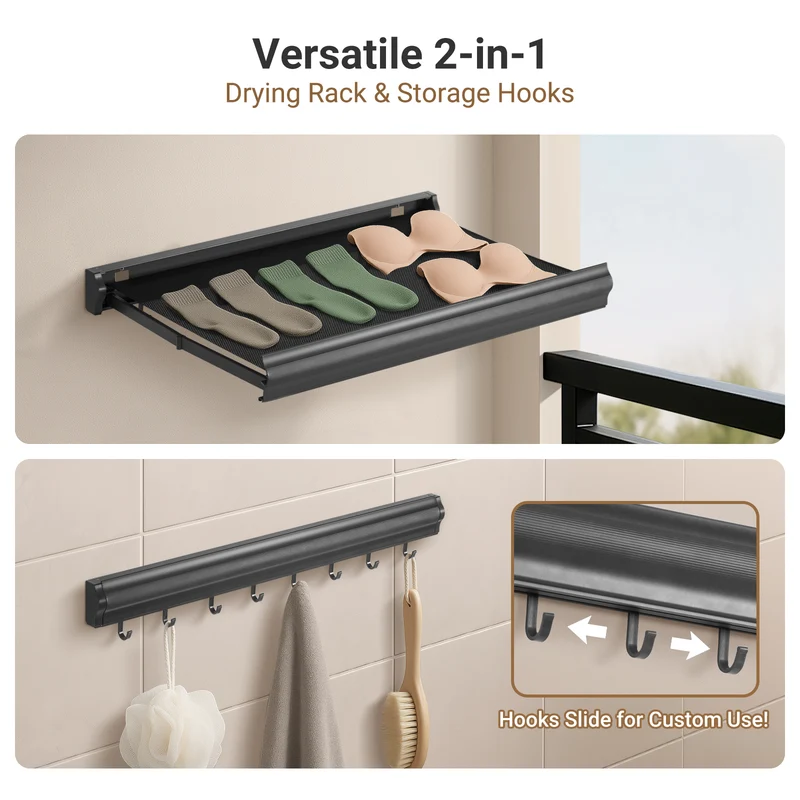 Étendoir à linge rétractable