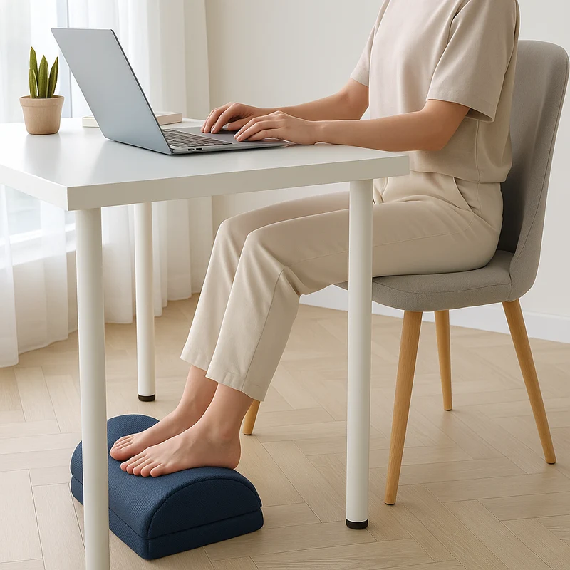 Coussin repose-pieds (Bleu)