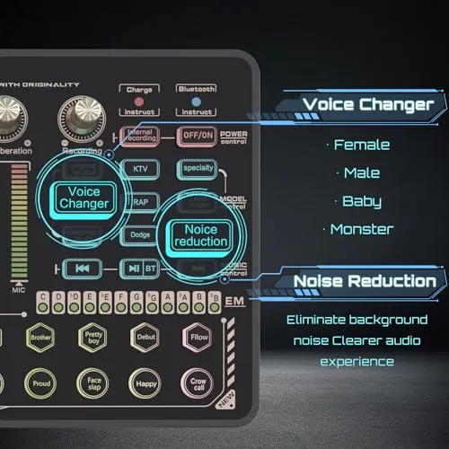 Mixeur DJ Avec Carte Son, Bluetooth