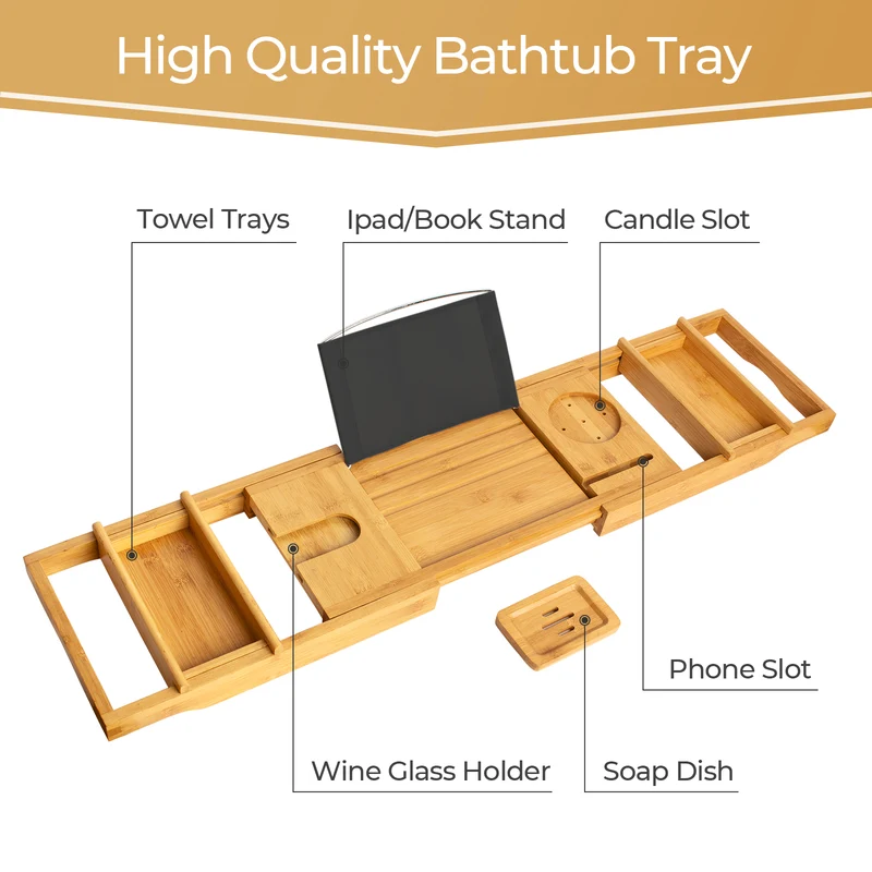 Plateau de Baignoire (Tissu Noir)