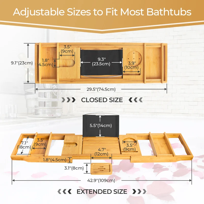 Plateau de Baignoire (Tissu Noir)