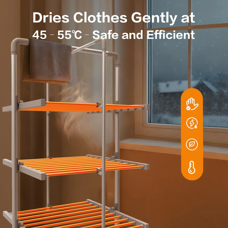 Sèche-Linge Électrique, 3 Étagères