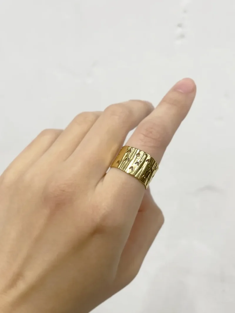 BAGUE EN ACIER - Coeur