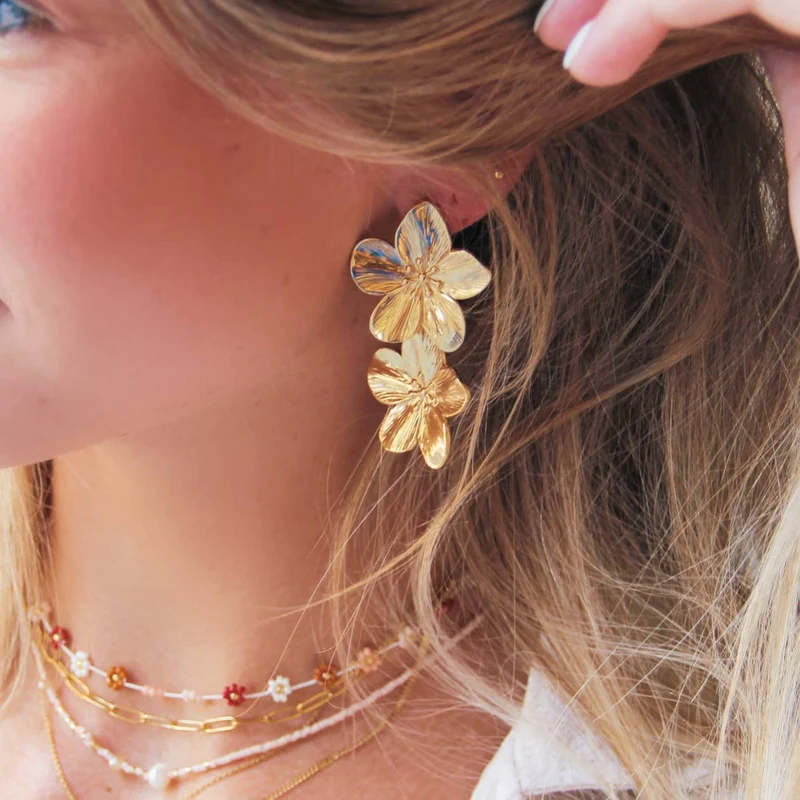 BOUCLE D'OREILLES - Fleurs