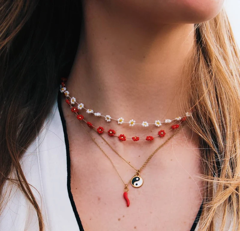 COLLIER MARGUERITE MULTICOULEURS
