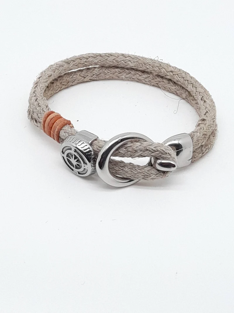 Bracelet chanvre boucle et bouton