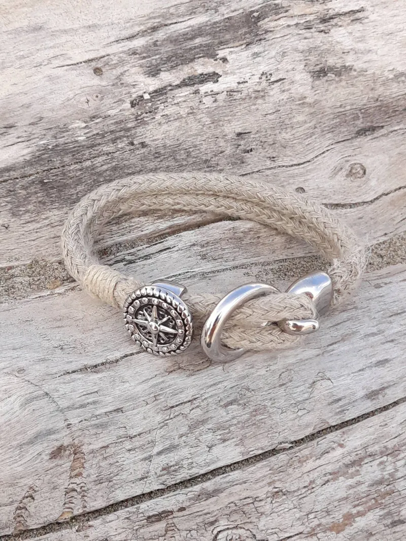 Bracelet chanvre boucle et bouton