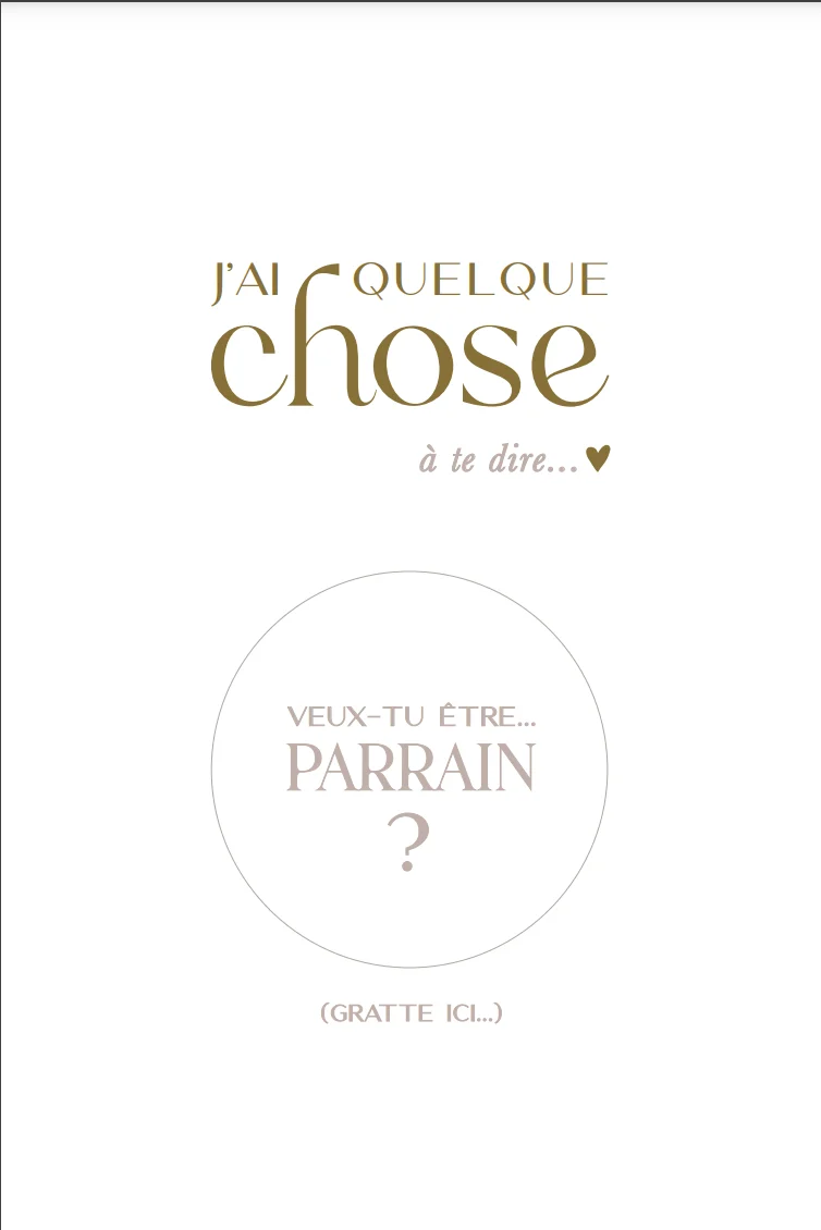 CARTE ANNONCE À GRATTER - Parrain